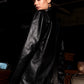 Vegan Leather Oversized Blazer