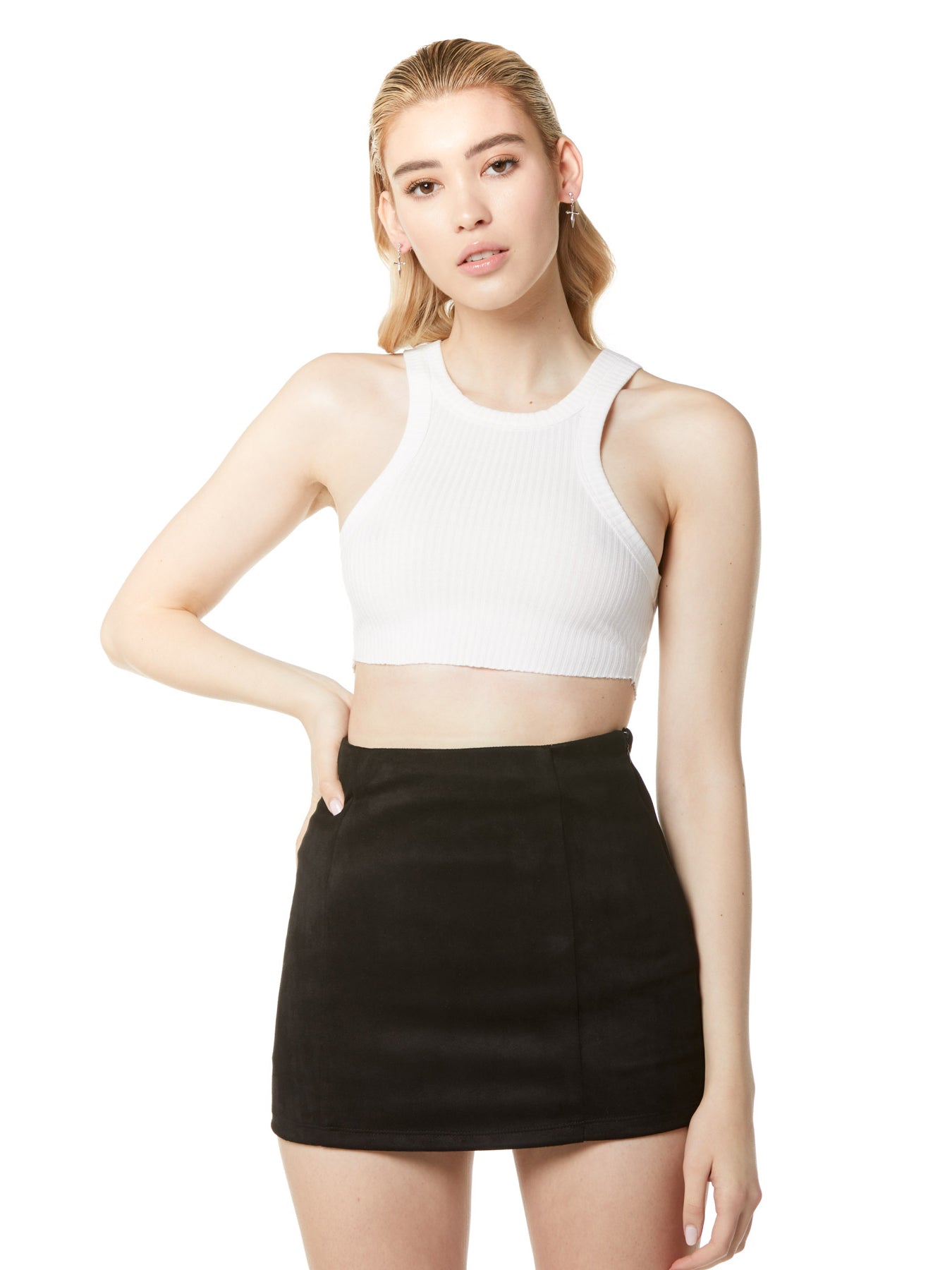 Vegan Suede Mini Skirt