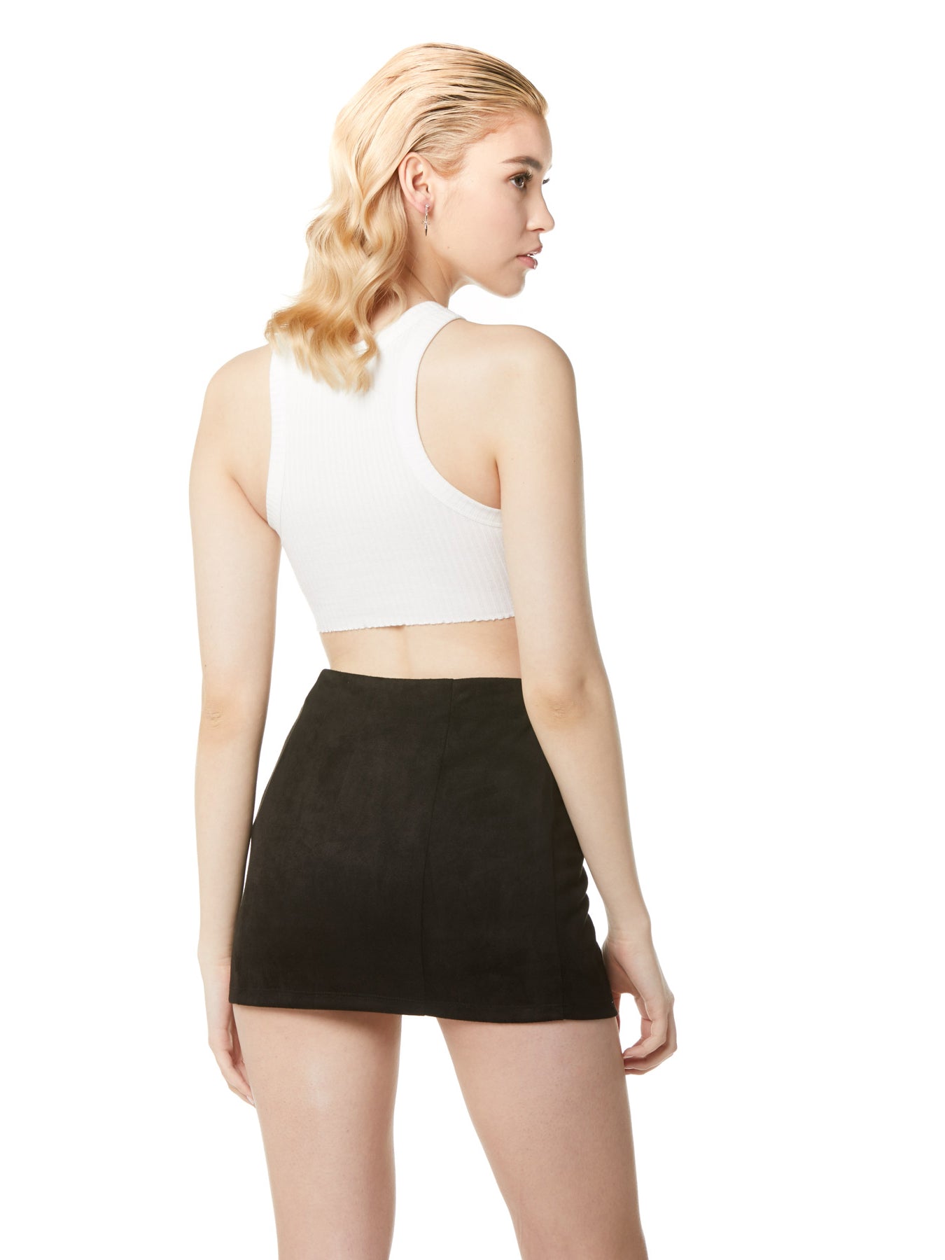 Vegan Suede Mini Skirt