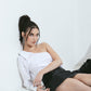 Poplin One-Shoulder Blouse