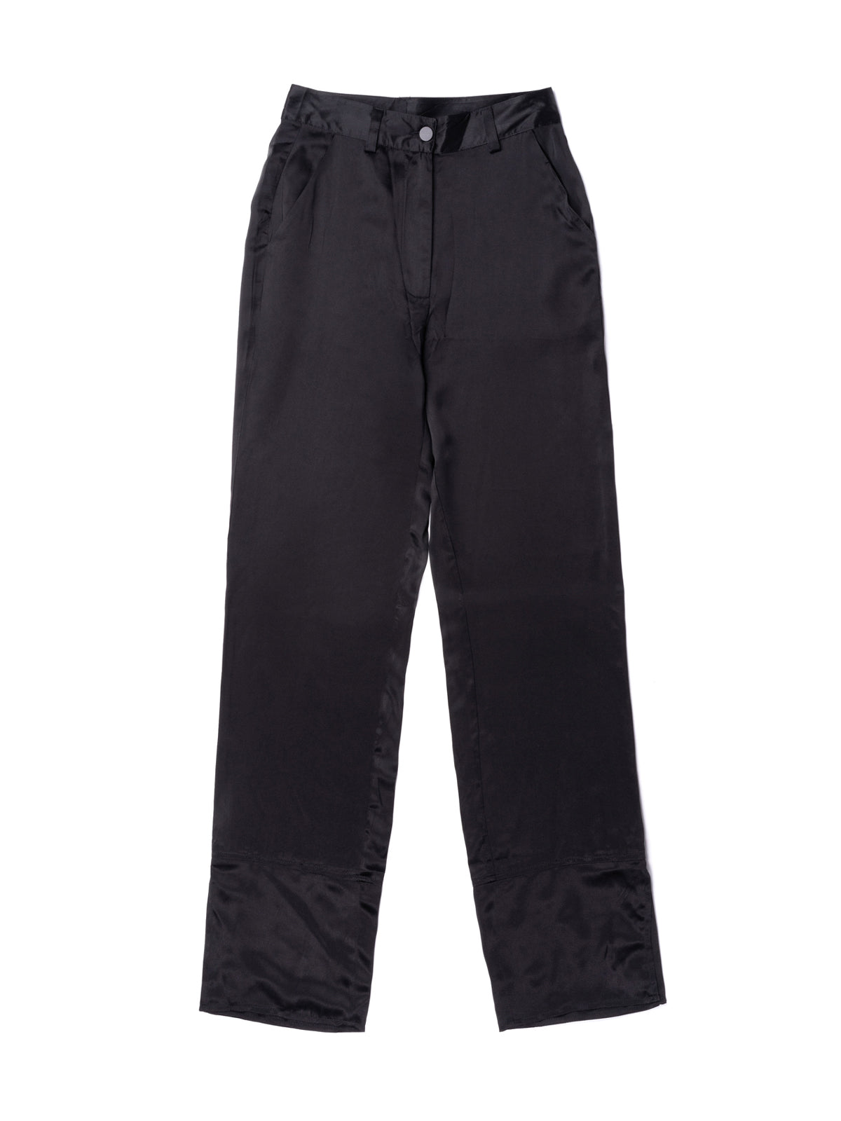 Straight Leg Silk Trouser Pant