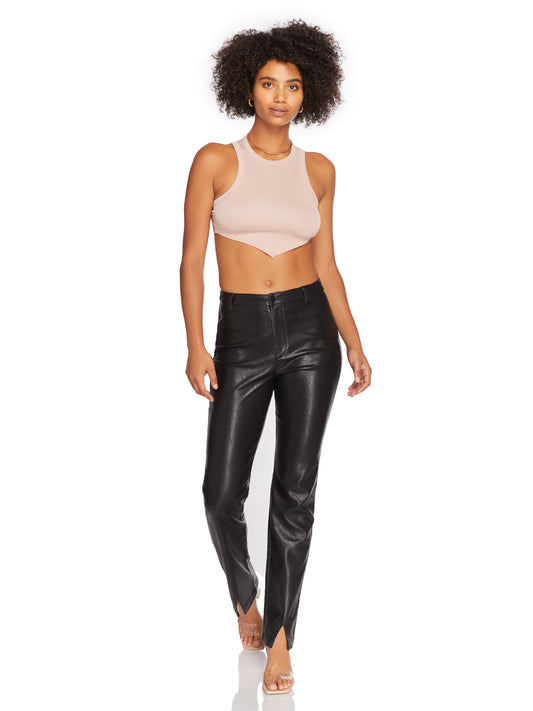 Vegan Leather Straight LegPant